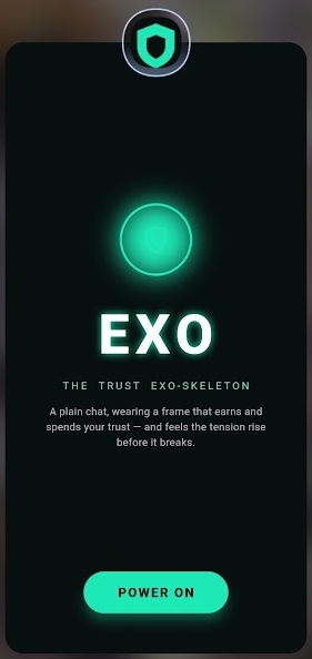 EXO app — opening screen